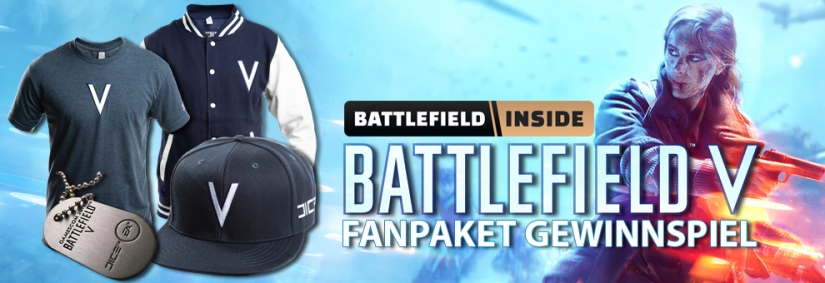 Gewinne ein limitiertes Battlefield V Fan Paket mit T-Shirt, Cap, Dogtag und College Jacke
